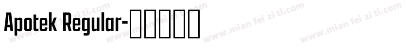 Apotek Regular字体转换
